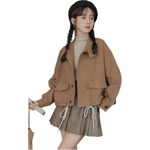 JECCI FIVE Темно-коричневый тренч для женщин