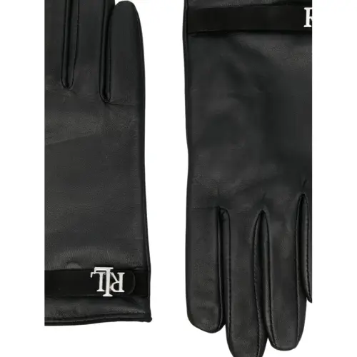Polo Ralph Lauren Sheepskin Gloves Unisex Black Поло Ральф Лорен Овчина Перчатки Унисекс Черный