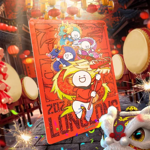 KAYOU Xiaolan и его друзья Синий Коллекционная карта Неоткрытая коробка Новогодняя открытка Аксессуары