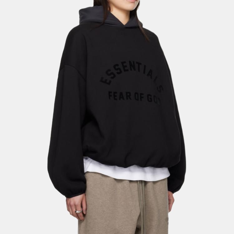 Fear of God ESSENTIALS 2024 Summer Collection Темно-деревянный черный Черный мужской свитшоты