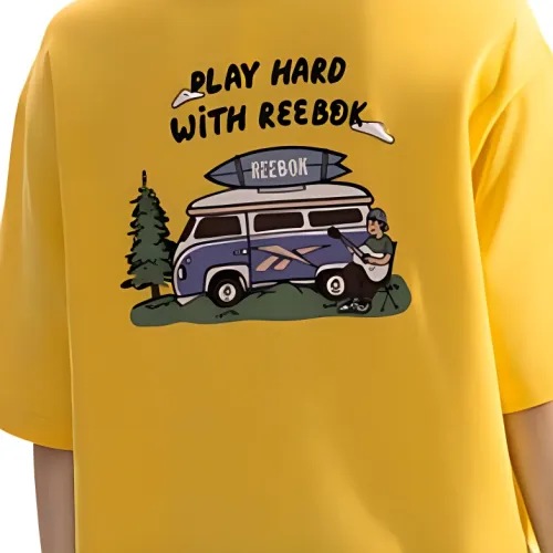 Reebok Светло-желтая унисекс футболка