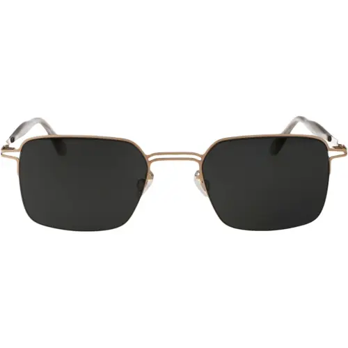 MYKITA Стальные Нерегулярные Форма Солнцезащитные Очки Мужские Шампанское Золото