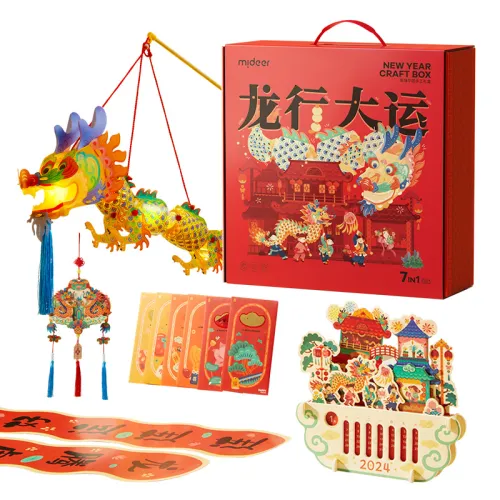 MIDEER Ежегодный Аромат Китай Ручная Работа Коробка Дракон Удача Новый Год Развивающие Игрушки