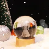 Кристальный шар, подарочная коробка (с светящейся основой + инструменты) - маленький ангел, одна коробка