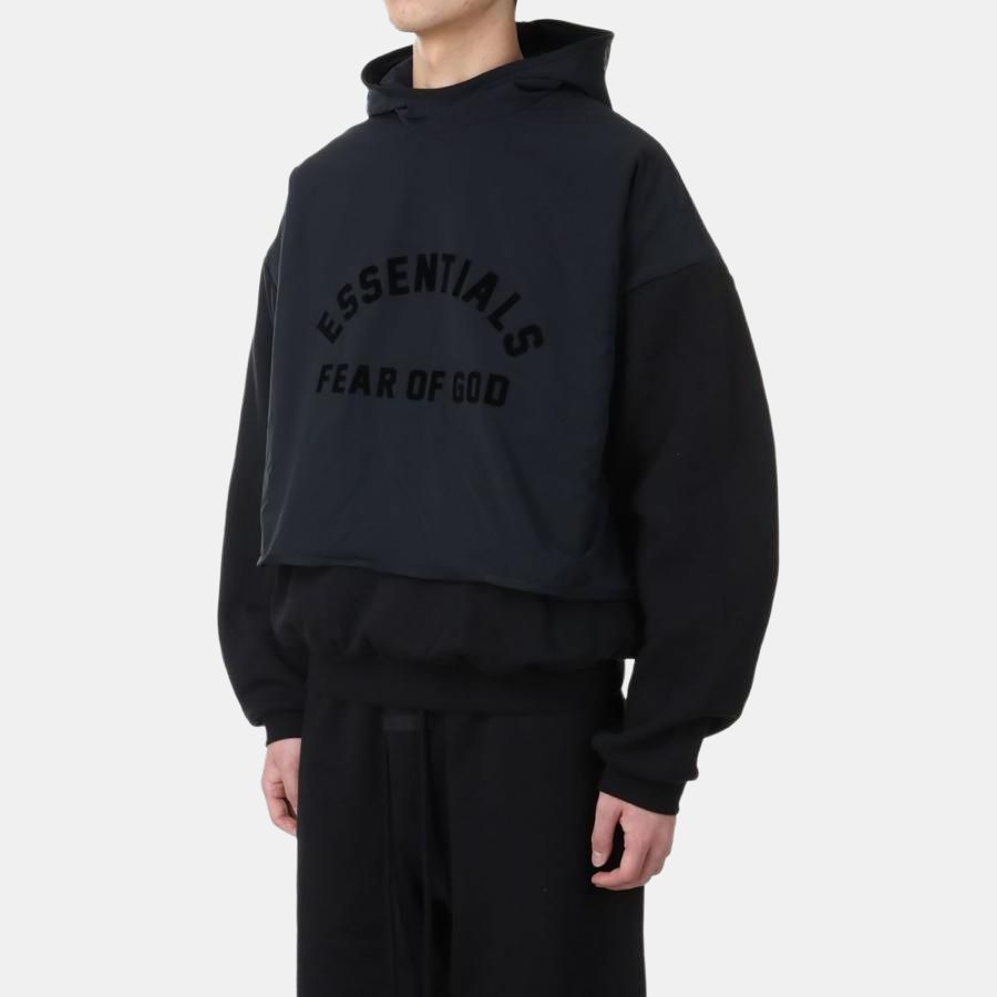 Fear Of God Essentials SS24 Drop2 Нейлоновый флис с капюшоном Свитер-худи Мужской