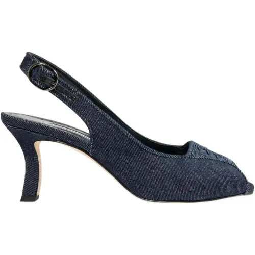 MANOLO BLAHNIK One Ремень Сандалии 7 см Женские Синие