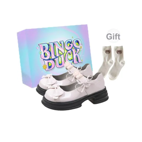 BINGO DUCK Квадратный каблук Туфли Мэри Джейн Женские