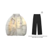 Абрикосовый хлопковый пуховик (в комплекте с повседневными штанами).