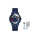 Синий стальной браслет