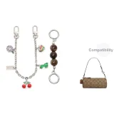 [Серебряный] Амбра Жемчужный + Многоэлементная Декоративная Цепь 30 см