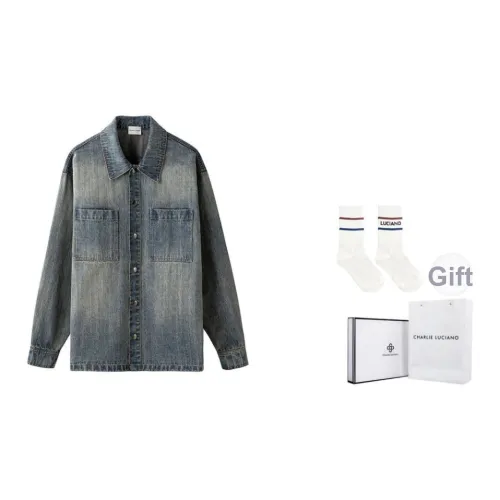 Charlie Luciano Denim Jacket Unisex Blue Чарли Luciano Деним Куртка Унисекс Синий