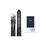 Чёрный, чёрная нить, застёжка-бабочка (серебряная)