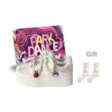 Бежевый Красный + Коробка + Подарок Носки