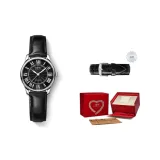 Черный циферблат, женский стиль, ремешок [импортный механизм]