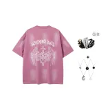 Розовый (В комплекте с модным ожерельем + сумка через плечо)