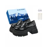 Глянцевый черный - Эксклюзивная обувь Коробка - В комплекте носки