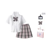 Подарочная коробка комплект, Chinalina (облегающий крой) + Девичий Worry (регулируемая талия) с подарками: мелкий предмет + вешалка.