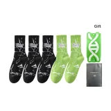 3 Черный Белый / 2 Светло-Зеленый