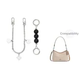 [Серебряный] Черный жемчуг + Камелия Декоративная цепь 30 см