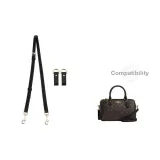 [Двухкомпонентный комплект] 1,5 см Ширина корпуса Черный Регулируемый плечевой ремень 90-118 см + Черный Золотой Износостойкая застежка (1 пара)