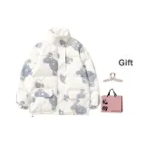 Экрю, с подарками заколка-краб + эксклюзивная сумка для покупок