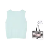 Мятно-зеленый топ без рукавов