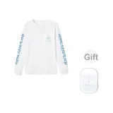 Белое основание с синим текстом.