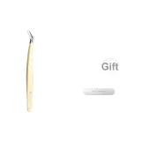 Длинный нос, золотое перо, нижняя заколка с узором в горошек, включает встроенную память, коробка