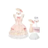 Кремовый Карамельно-коричневый Балет: Розовый JSK+Подюбник