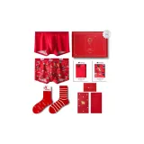 2 нижнего белья + 2 носки, подарочная коробка, комплект 3