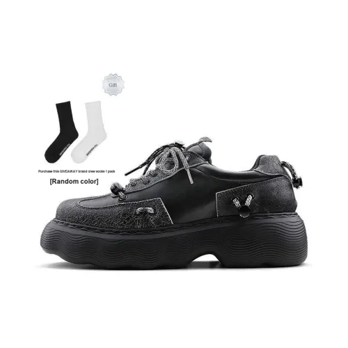 HANQIAORIJI Low-Top массивные кроссовки, черный и серый цвет, унисекс
