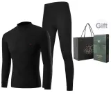 Мужской средний воротник, набор (черный), 100% хлопок, безопасный для кожи, 3A, антибактериальный