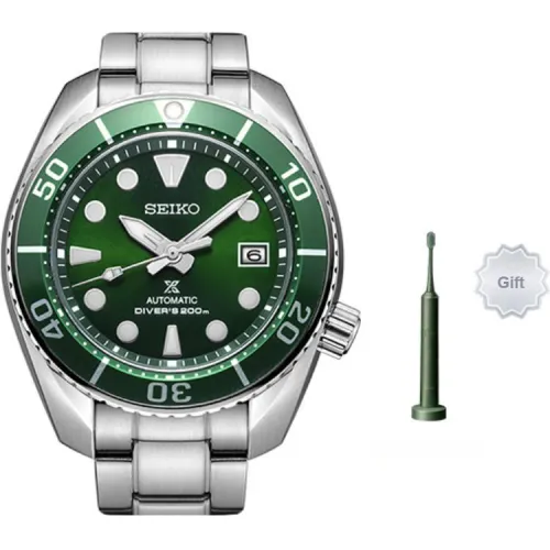 SEIKO Механические Мужские Часы 45 мм Зеленые
