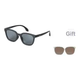 Черная оправа с серыми линзами + Светло-коричнево-чайные коричневые линзы