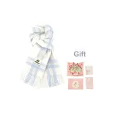 Синий Белый Клетка + Розовый Открытка + Конверт