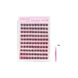 Клей-Бесплатно Собака-Стиль Накладные ресницы + Золотистая Перо Пинцет