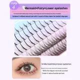 2 комплекта [Фея 40 штук + Рыбий хвост 80 штук + Нижние ресницы 20 штук/комплект]