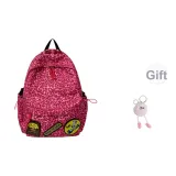 Розовый леопард с принтом [с брелком "Длинноногий эльф" в случайном цвете]