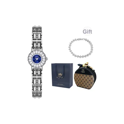 DIFULI Кварцевый механизм нержавеющая сталь ремешок часы женские синий циферблат