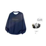 Темно-синий, синий (в комплекте с случайным брендом ожерелье + случайный бренд сумка через плечо)