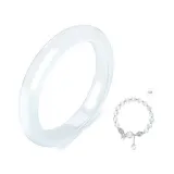 Браслет "Кошачий глаз" из стекла - матово-синий