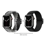 Яблоко Ткань Вязаный Ремень - Темный шоколад * Полночный черный