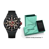 MF0468G-Черный корпус с черным циферблатом, резиновый ремешок