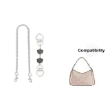 Белый цвет камелии + крученая цепь 50 см