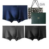 3-Пачка в комплекте с коробкой (Черный + Железно-серый + Темно-синий) 100% хлопок, дышащий / 3A антибактериальный