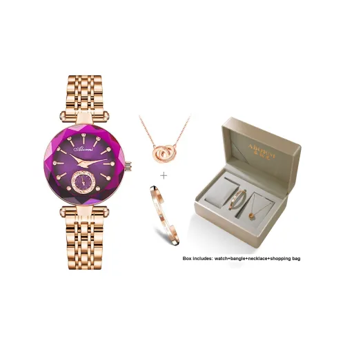 ABORNI Ocean Heart Collection Кварцевый механизм ремешок из нержавеющей стали женские часы белый циферблат