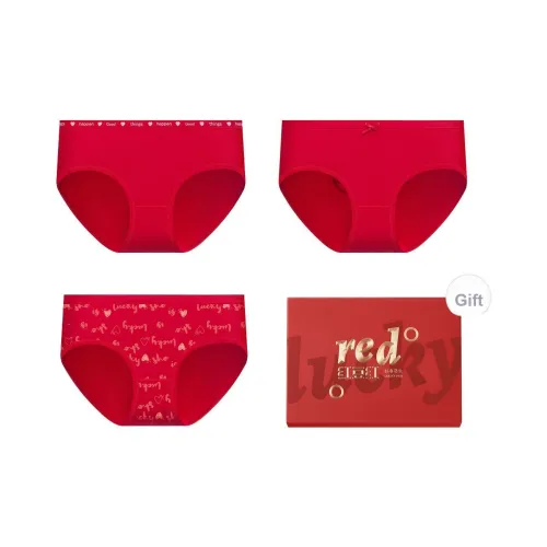 Red Bean Нижнее белье Подарочная коробка Женское 3 упаковки