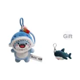 Пухлый Акула-Sharky Синий Шляпа Стиль Украшение + Сияющая Акула Синий Украшение