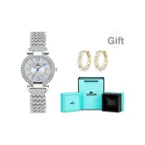 Серебряный (Элегантность Сердце Серьги-кольца + Коробка)