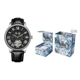 Азур Желание-L-9162 Серебряный корпус с черным циферблатом, черный ремешок